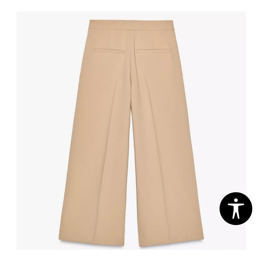 Zara Tan Wide Leg High Waisted  Pants Size M / 28